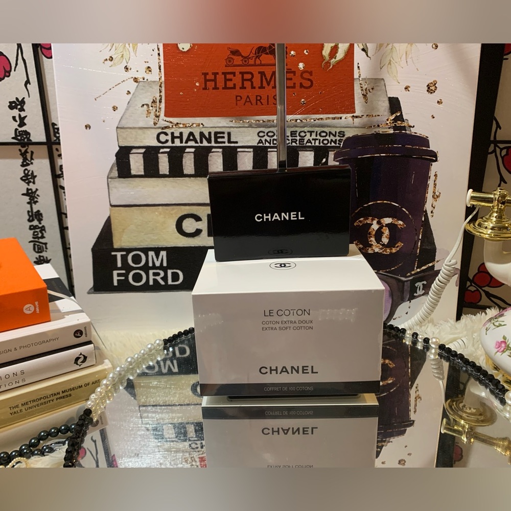 NEW!!!😍🫶🏼👑CHANEL LE COTON 100 counts and a  cute box of CHANEL samples.